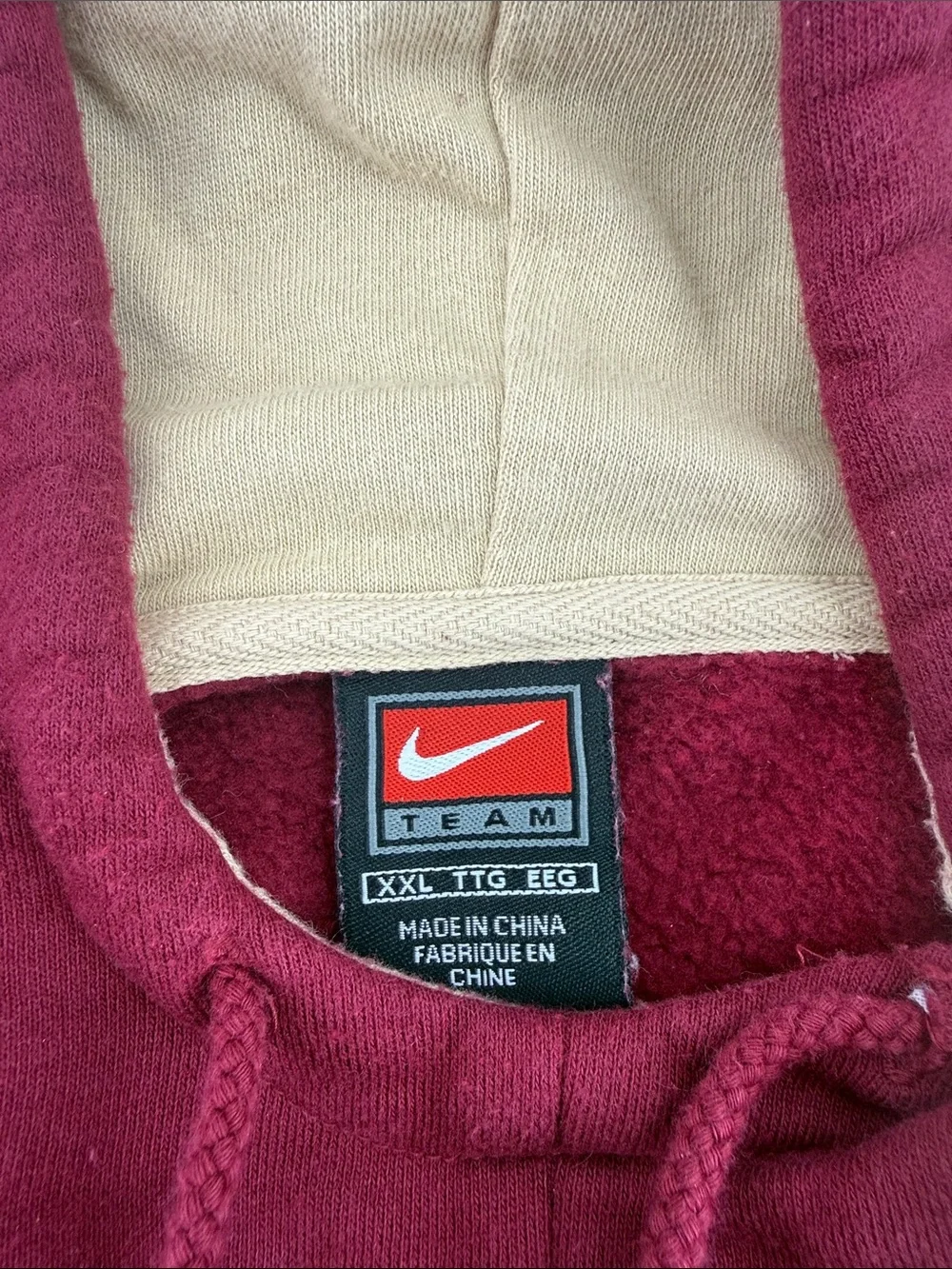 Nike Men's Maroon Zip-Up Sweater with Gold FSU Applique